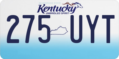KY license plate 275UYT