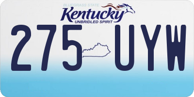 KY license plate 275UYW