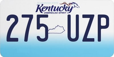 KY license plate 275UZP