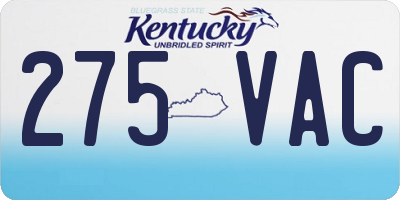 KY license plate 275VAC