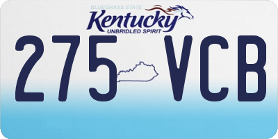 KY license plate 275VCB