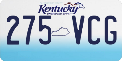 KY license plate 275VCG