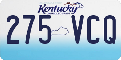 KY license plate 275VCQ