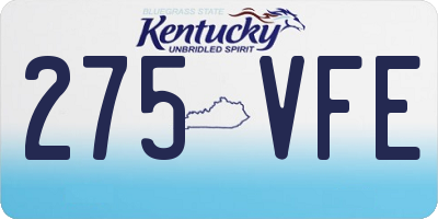 KY license plate 275VFE