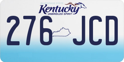KY license plate 276JCD