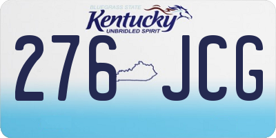 KY license plate 276JCG