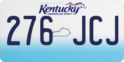 KY license plate 276JCJ