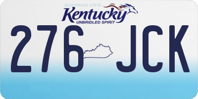 KY license plate 276JCK