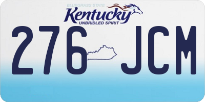 KY license plate 276JCM