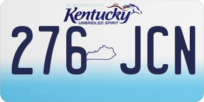 KY license plate 276JCN