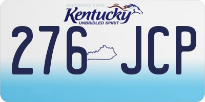 KY license plate 276JCP