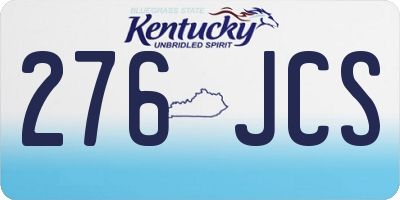 KY license plate 276JCS
