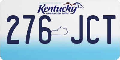 KY license plate 276JCT