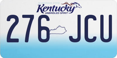 KY license plate 276JCU