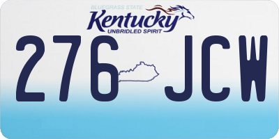 KY license plate 276JCW