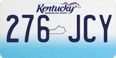 KY license plate 276JCY