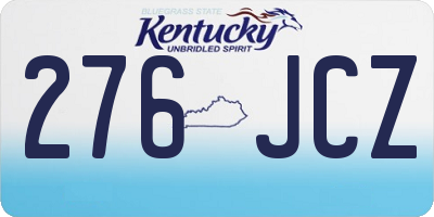 KY license plate 276JCZ