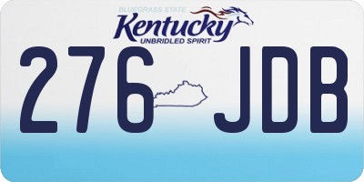 KY license plate 276JDB