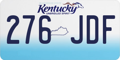 KY license plate 276JDF