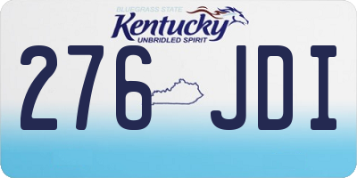 KY license plate 276JDI