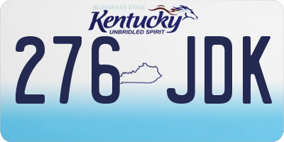 KY license plate 276JDK