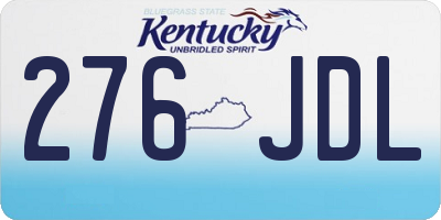 KY license plate 276JDL