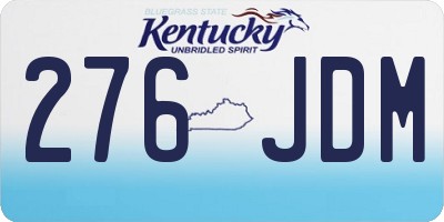 KY license plate 276JDM