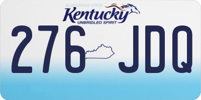 KY license plate 276JDQ