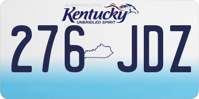KY license plate 276JDZ
