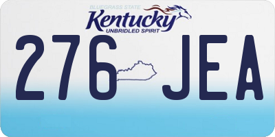 KY license plate 276JEA