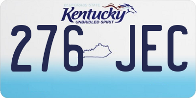 KY license plate 276JEC