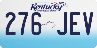 KY license plate 276JEV