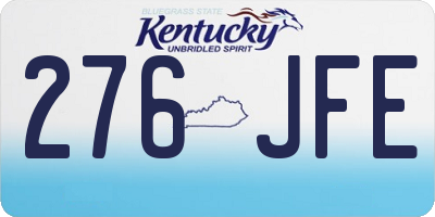 KY license plate 276JFE