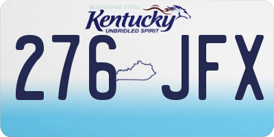 KY license plate 276JFX