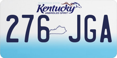 KY license plate 276JGA