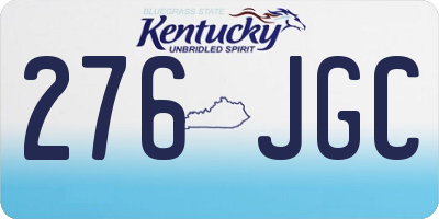 KY license plate 276JGC