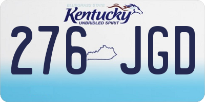 KY license plate 276JGD