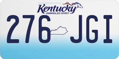 KY license plate 276JGI