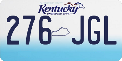 KY license plate 276JGL