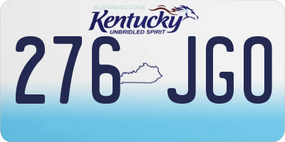 KY license plate 276JGO
