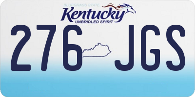 KY license plate 276JGS