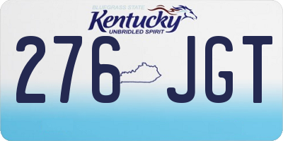 KY license plate 276JGT