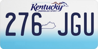 KY license plate 276JGU