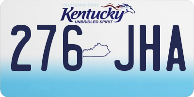 KY license plate 276JHA