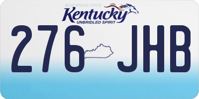KY license plate 276JHB