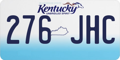 KY license plate 276JHC