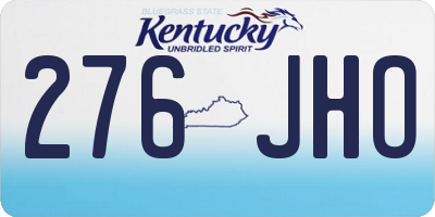 KY license plate 276JHO