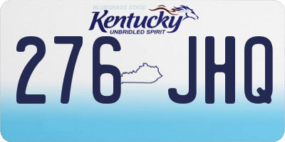 KY license plate 276JHQ