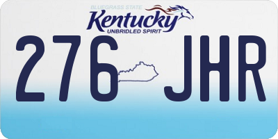 KY license plate 276JHR