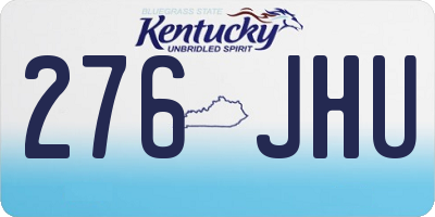 KY license plate 276JHU